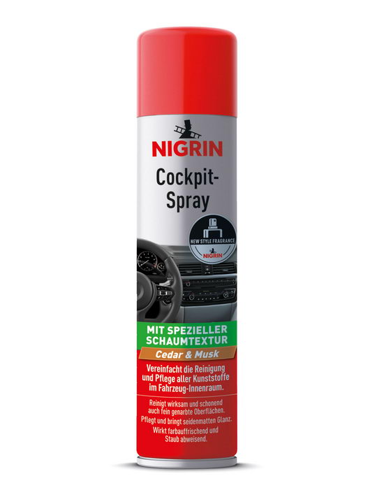 NIGRIN Cockpit-Spray New Style Fragrance (Cedar & Musk 400 ml)