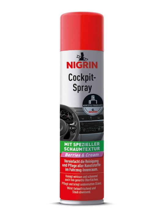 NIGRIN Cockpit-Spray New Style Fragrance (Berries & Cream 400 ml)