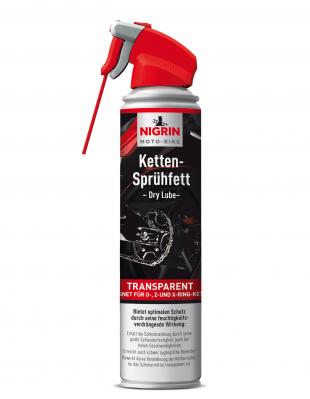 NIGRIN MOTO-BIKE Ketten-Sprühfett Dry Lube, transparent  (400 ml)