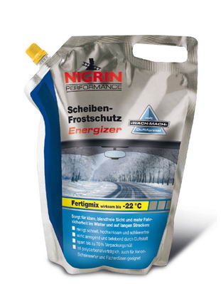 NIGRIN Performance Scheiben-Frostschutz "Energizer" – Fertigmix bis -22°C – (2L Standbeutel)